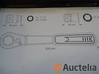 Makita b65595 ratelsleutel set van 14 stukken - afbeelding 1 van  5
