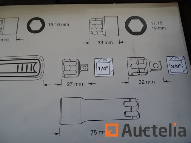 Makita b65595 ratelsleutel set van 14 stukken - afbeelding 2 van  5
