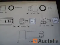 Makita b65595 ratelsleutel set van 14 stukken - afbeelding 2 van  5