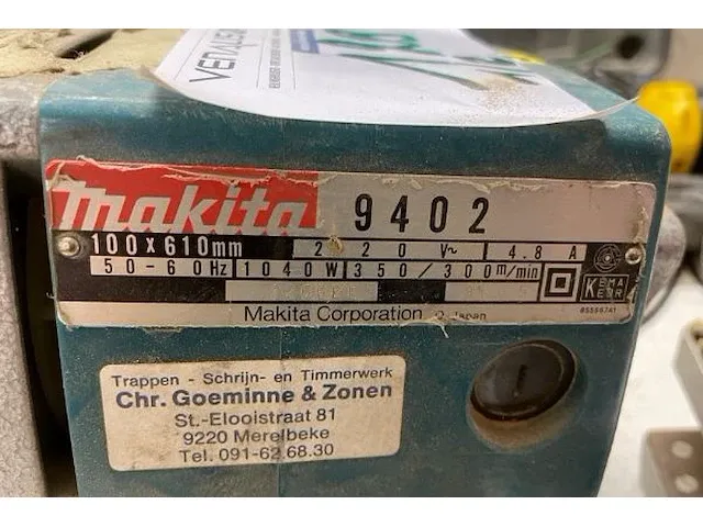Makita bandschuurmachine - afbeelding 4 van  4