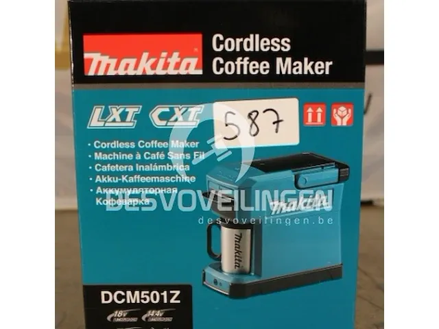 Makita dcm501z accu koffiezetapparaat 10,8v,14.4 en 18v - afbeelding 2 van  3