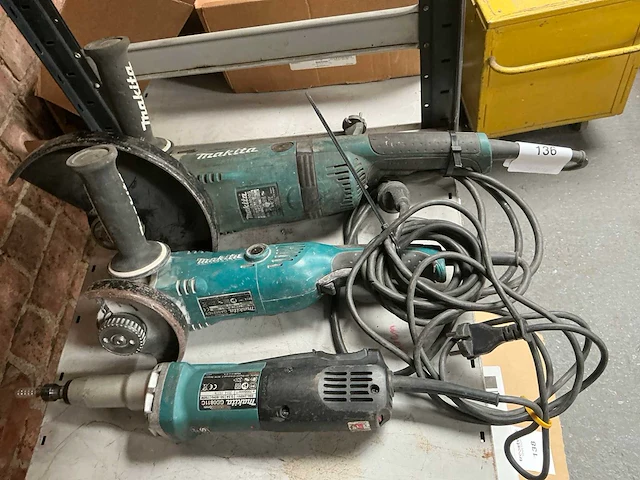 Makita diverse elektrische slijpmachines (3x) - afbeelding 1 van  7