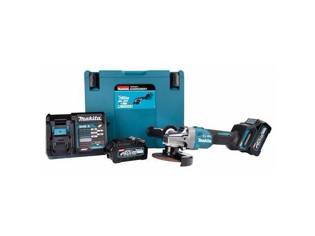 Makita ga005gm201 40v accu 125 mm haakse slijper 2x 4.0ah in mbox - afbeelding 1 van  4