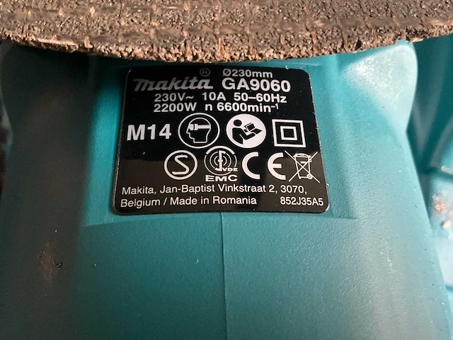 Makita ga9060 haakse slijpmachine - afbeelding 5 van  5