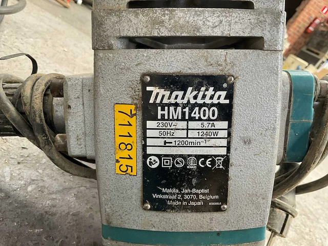 Makita hm1400 elektrische breekhamer - afbeelding 3 van  3