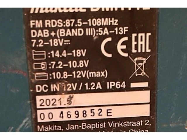 Makita radio - afbeelding 3 van  5