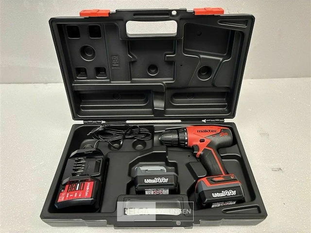 Maktec 14.4v boormachine (2x 1.1ah accu) in koffer - afbeelding 1 van  5