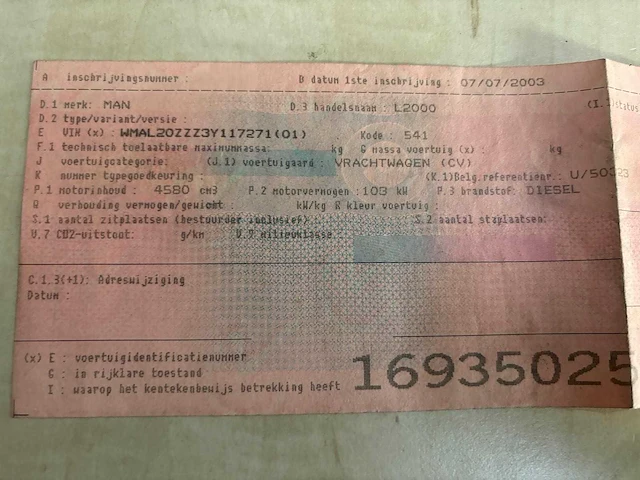 Man - 2003 - le 8.180 - vrachtwagen - afbeelding 27 van  36
