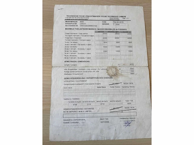 Man - 2006 - tga 33.350 - vrachtwagen - afbeelding 22 van  34