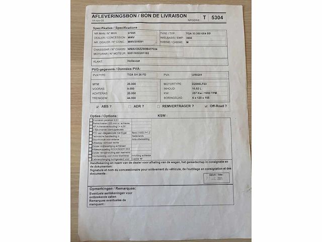 Man - 2006 - tga 33.350 - vrachtwagen - afbeelding 25 van  34