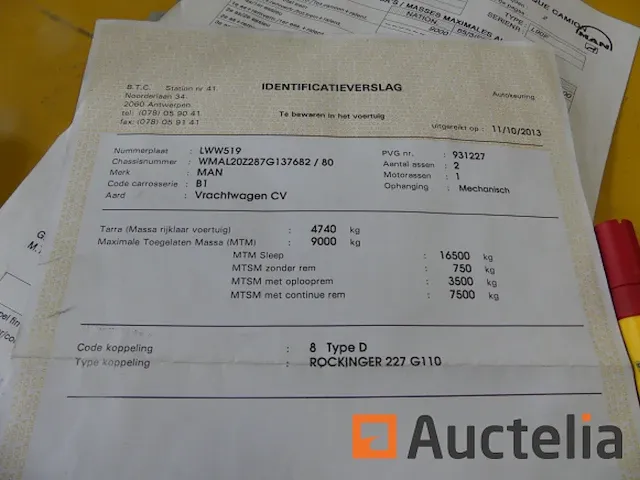 Man l 90 f vrachtwagen met dekzeil (1999-204.712 km) - afbeelding 6 van  18