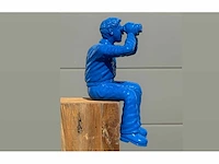 Man met verrekijker h70cm blue - afbeelding 1 van  2