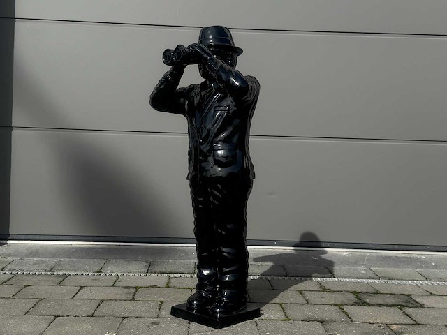 Man met verrekijker h90cm black - afbeelding 1 van  1