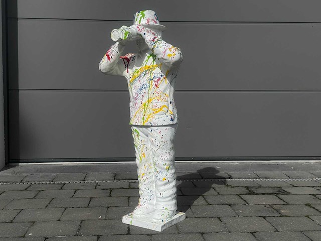 Man met verrekijker h90cm splash - afbeelding 1 van  1