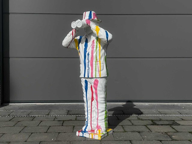 Man met verrekijker h90cm trash - afbeelding 1 van  1