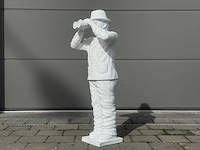 Man met verrekijker h90cm white - afbeelding 1 van  1