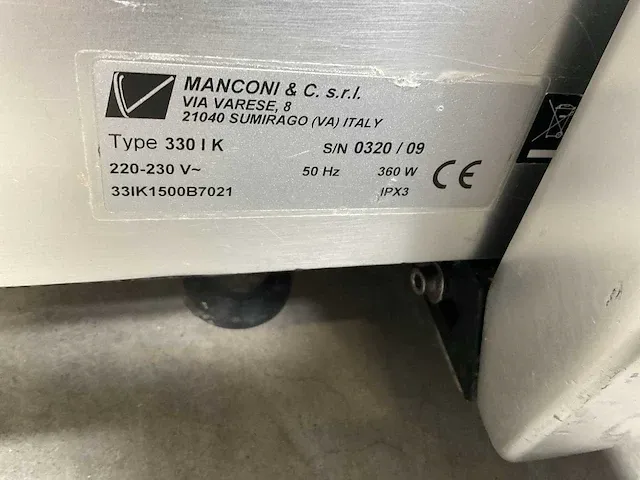 Manconi 330ik tafelsnijmachine - afbeelding 5 van  5