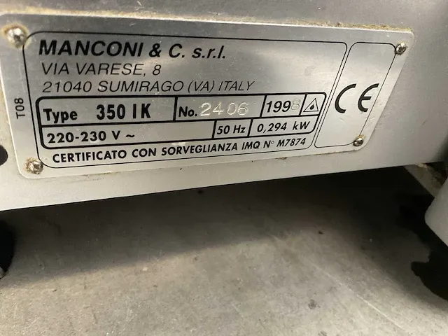 Manconi 350ik tafelsnijmachine - afbeelding 5 van  5