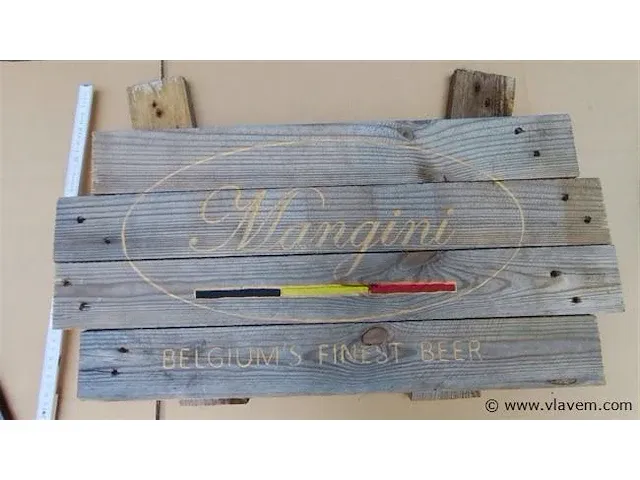 Mangini origineel houten reclamebord - afbeelding 3 van  6