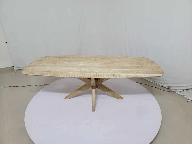 Mangohouten eetkamertafel 240x100 - afbeelding 2 van  5