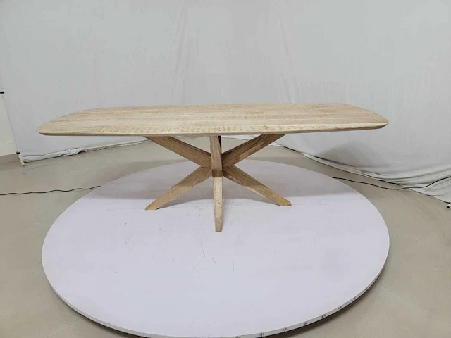 Mangohouten eetkamertafel 240x100 - afbeelding 5 van  5