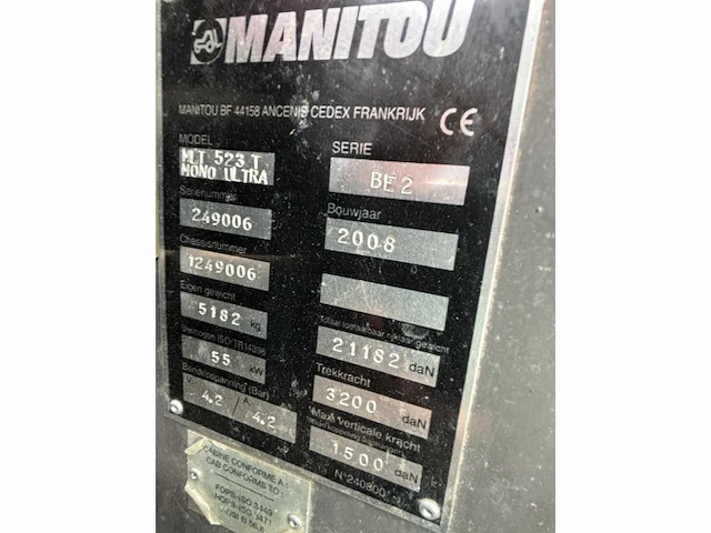 Manitou - 2008 - mlt 523 turbo - verreiker - afbeelding 16 van  23