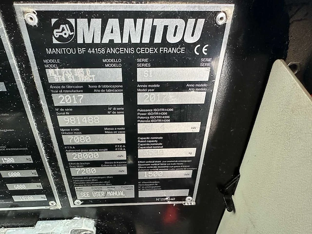Manitou - mlt 733-105 - verreiker - 2017 - afbeelding 41 van  47