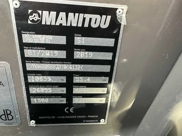 Manitou - mt1440 - verreiker - 2019 - afbeelding 43 van  49