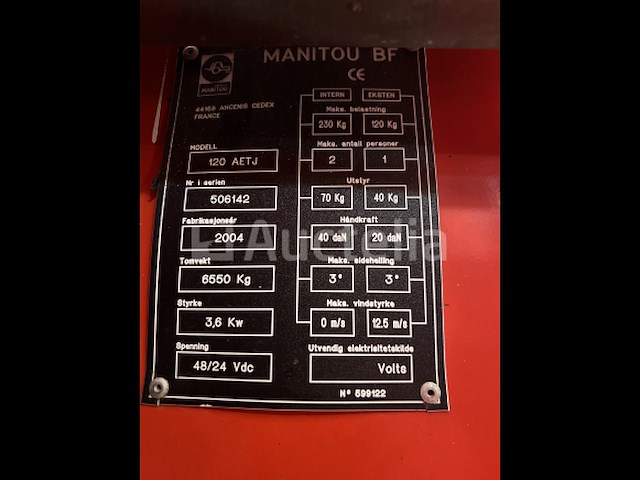 Manitou 120 aetj - afbeelding 8 van  9