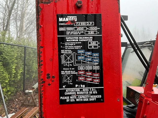 Manitou f2 550 d p vorkheftruck - afbeelding 7 van  15