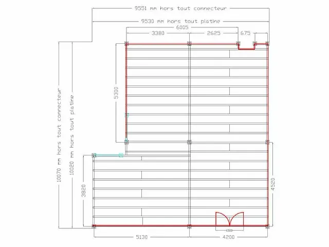 Manorga platform lengte 9530mm , breedte 10000mm, hoogte 3245mm (250kg/m²), occasie - afbeelding 1 van  9