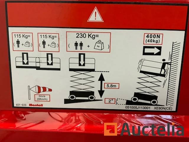 Mantall xe80n schaarhoogwerker 7.8m - afbeelding 18 van  23
