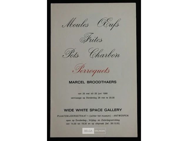 Marcel broodthaers - moules … perroquets - afbeelding 1 van  2