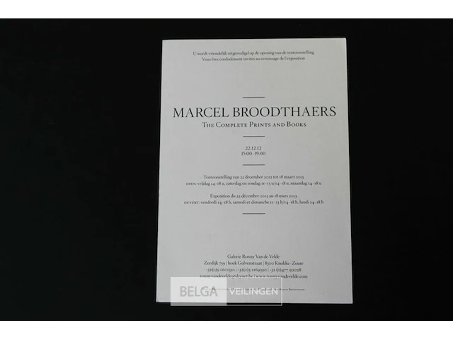 Marcel broodthaers - afbeelding 2 van  2