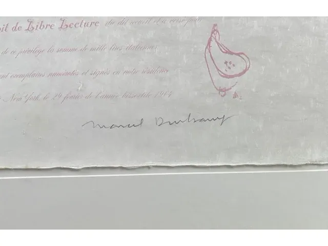 Marcel duchamp - gesigneerd & genummerd - afbeelding 2 van  2