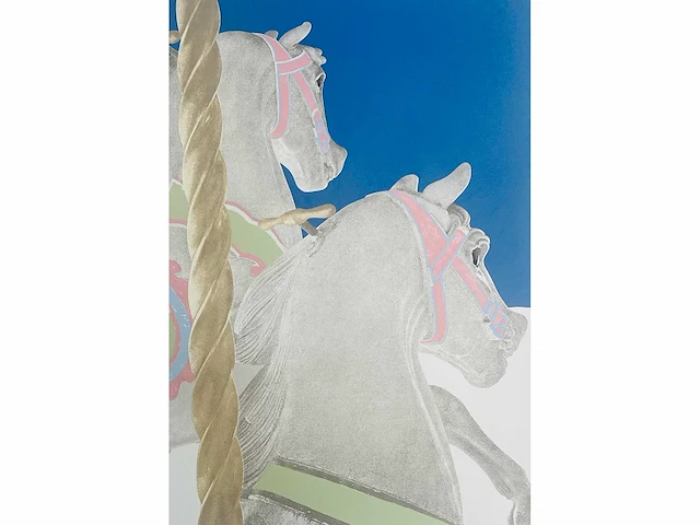 Marcel maeyer - paardenmolen - kleurenzeefdruk - afbeelding 1 van  6