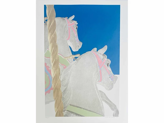 Marcel maeyer - paardenmolen - kleurenzeefdruk - afbeelding 3 van  6