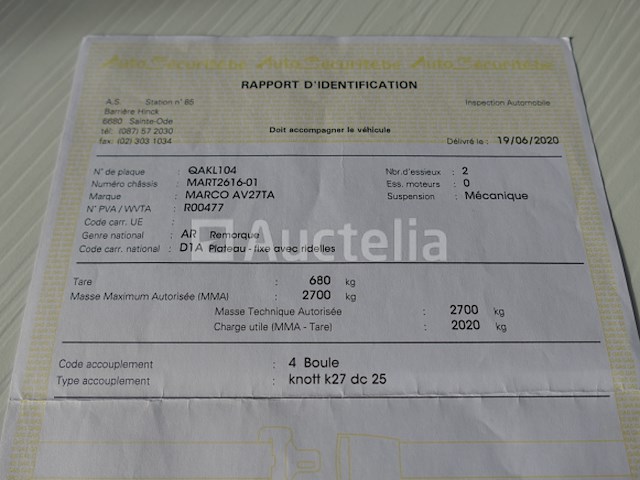 Marco av27ta dubbelassige vaste sideboard aanhangwagen (vin:mapt2616) - afbeelding 15 van  27