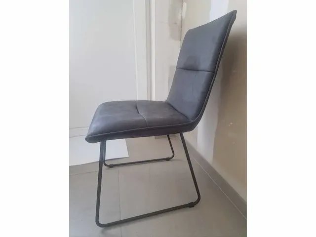 Marco grey microfiber - dining chair (6x) - afbeelding 3 van  6