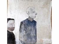 Marije gertenbach - personnages - olieverf op jute - afbeelding 1 van  6