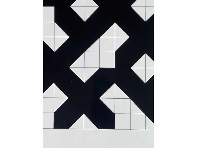 Mark verstockt - geometrische compositie - zeefdruk - afbeelding 3 van  7