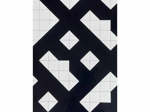 Mark verstockt - geometrische compositie - zeefdruk - afbeelding 4 van  7