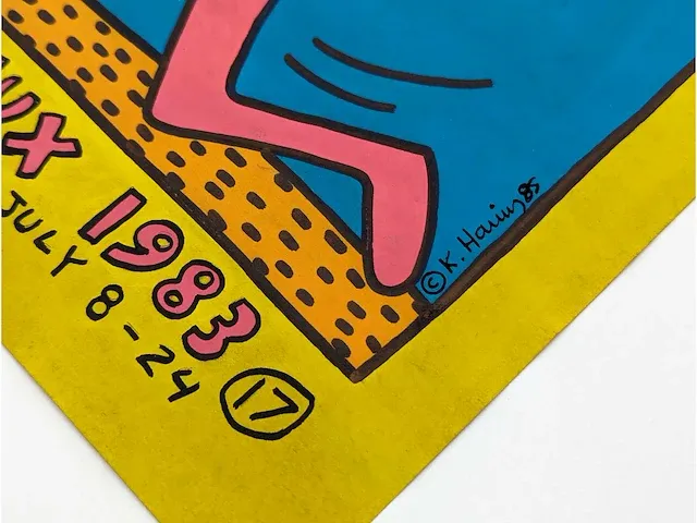Markeringstekening, keith haring (toegeschreven aan) gedateerd 1983 - afbeelding 3 van  4
