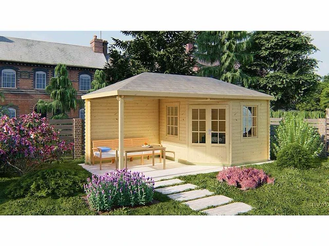 Markku - tuinhuis 28mm 5750x3000x2710mm onbehandeld - afbeelding 1 van  5