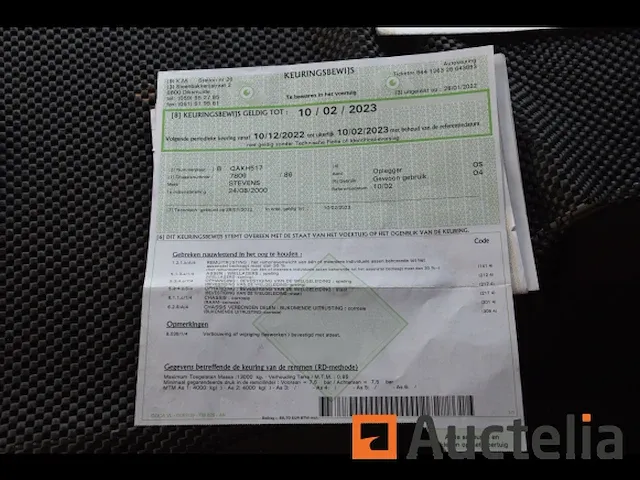 Marktaanhangwagen, stevens, chassis 7806 (24/8/2000) - afbeelding 35 van  50