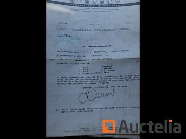 Marktaanhangwagen, stevens, chassis 7806 (24/8/2000) - afbeelding 40 van  50
