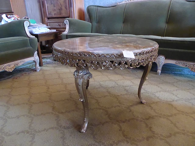 Marmeren salontafel - afbeelding 1 van  3
