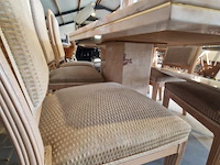 Marmeren tafel en zes stoelen - afbeelding 2 van  3