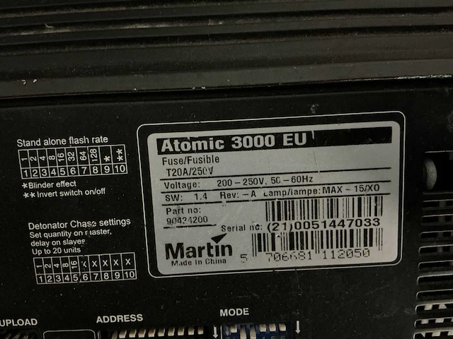 Martin atomic 3000eu stroboscoop (2x) - afbeelding 7 van  7