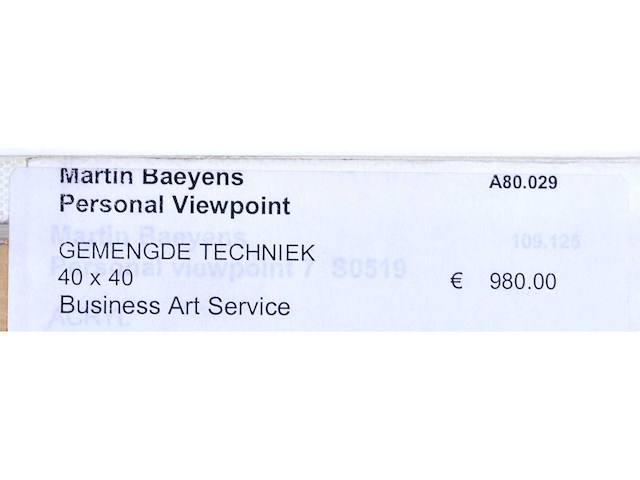 Martin baeyens - personal viewpoint - acryl op doek - 40x40 cm - 2005 - afbeelding 4 van  13